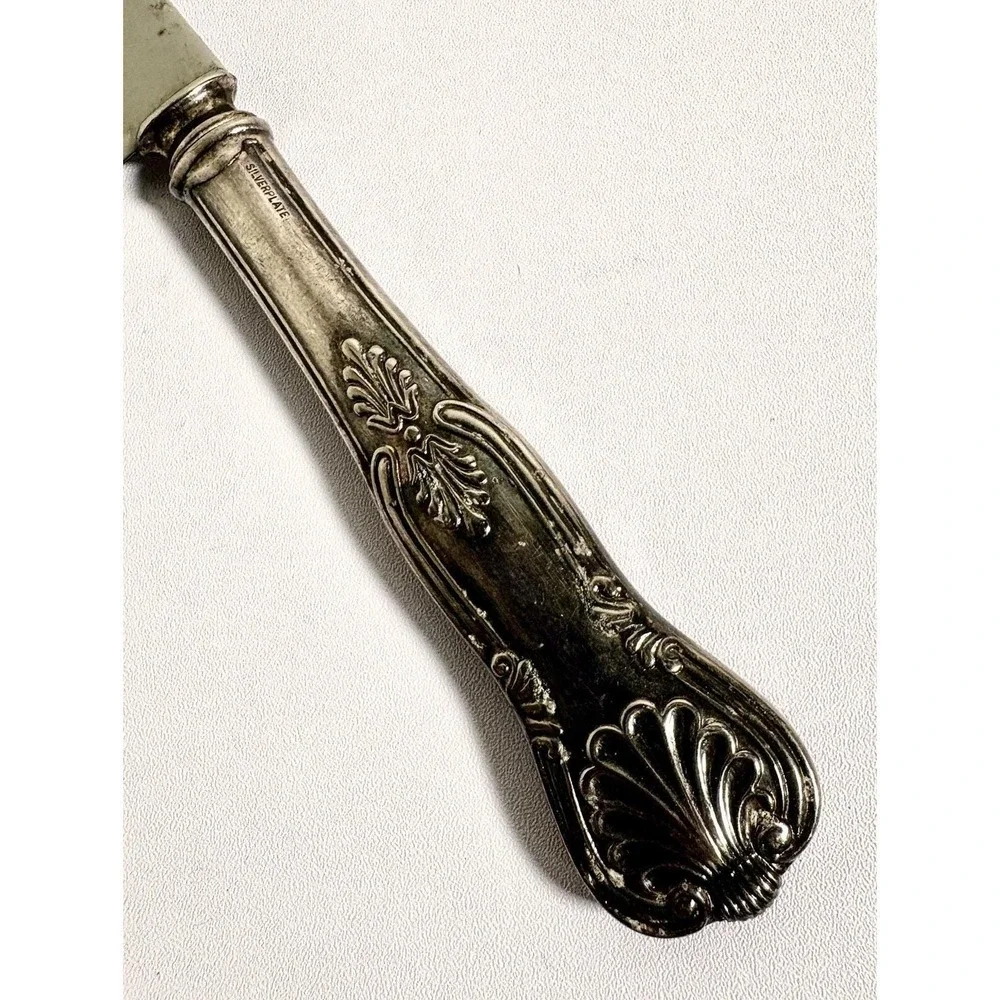 Vtg The Sheffield Silver Co Stainless Steel Cake Knife & Server  King's Pattern